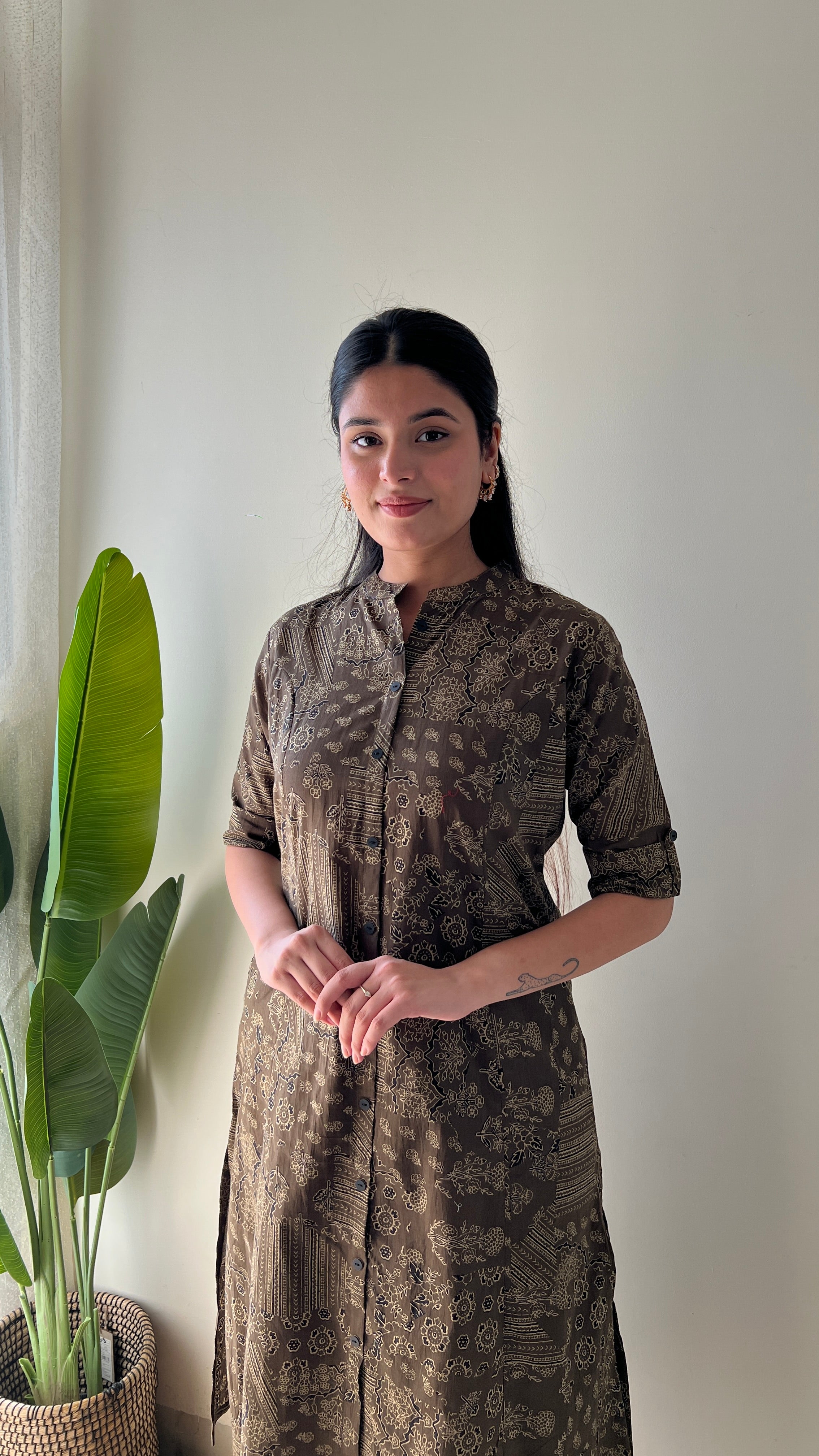 Leena Ajrakh A-line Cotton Coord Set