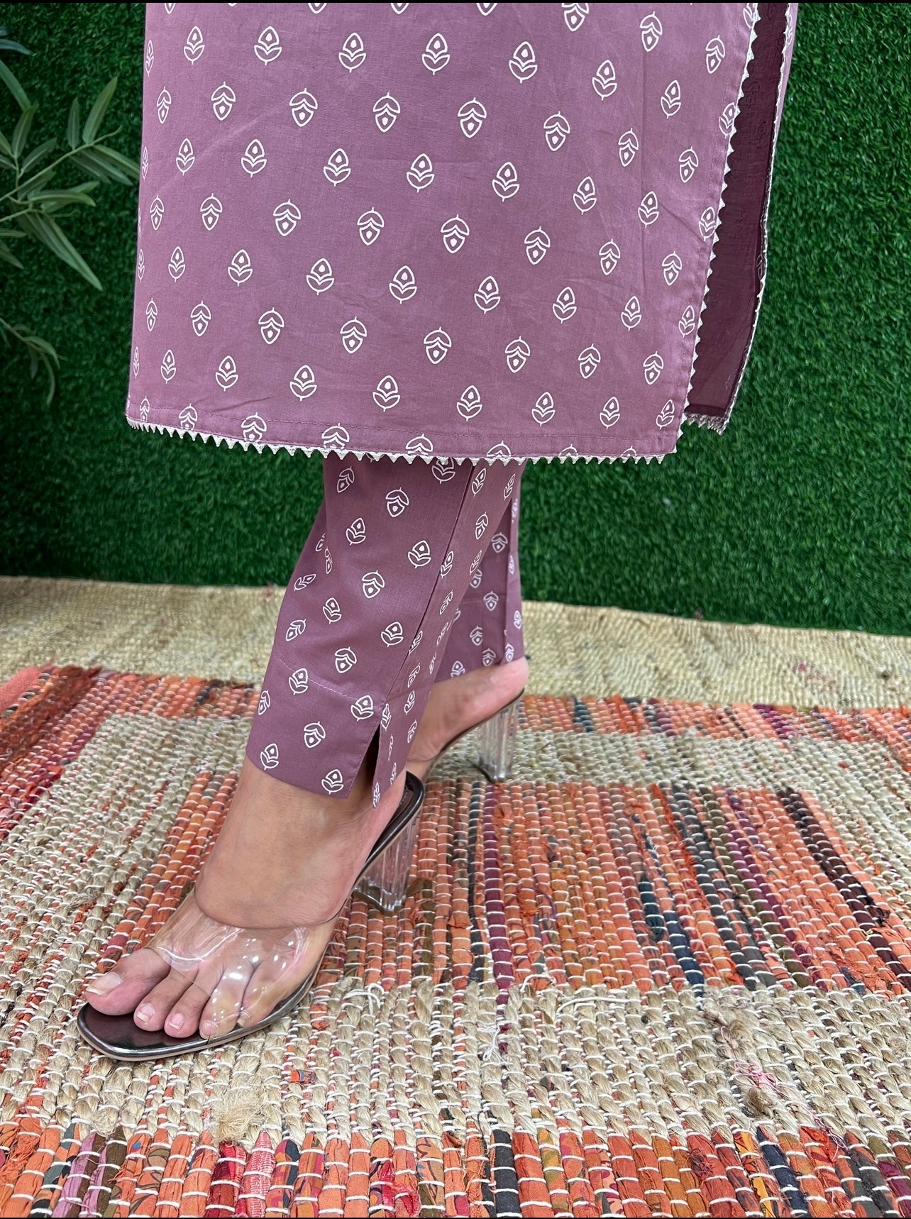 Meher Cotton Embroidered Pant set - The Jaipur Studio