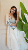 Asma Cotton Embroidered A-line Pant Set - The Jaipur Studio