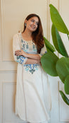 Asma Cotton Embroidered A-line Pant Set - The Jaipur Studio