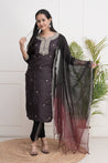 Black Muslin Kurta with Lining along with stylish Pant - The Jaipur Studio