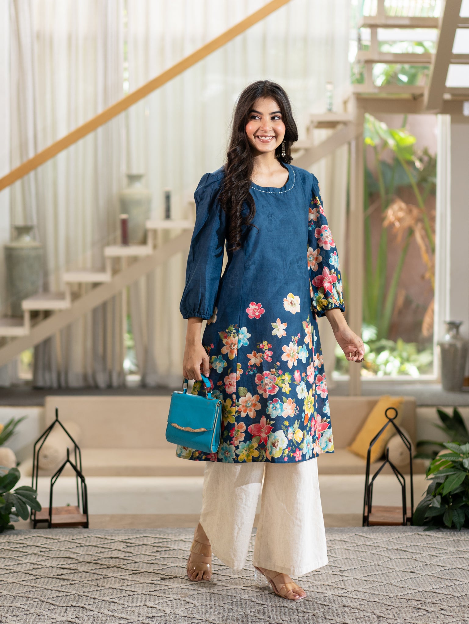 Day 9 Peacock Green Navratri outfit