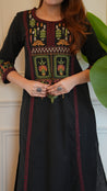 Asma Cotton Embroidered A-line Pant Set - The Jaipur Studio