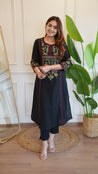 Asma Cotton Embroidered A-line Pant Set - The Jaipur Studio