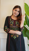 Asma Cotton Embroidered A-line Pant Set - The Jaipur Studio