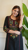 Asma Cotton Embroidered A-line Pant Set - The Jaipur Studio