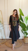 Asma Cotton Embroidered A-line Pant Set - The Jaipur Studio