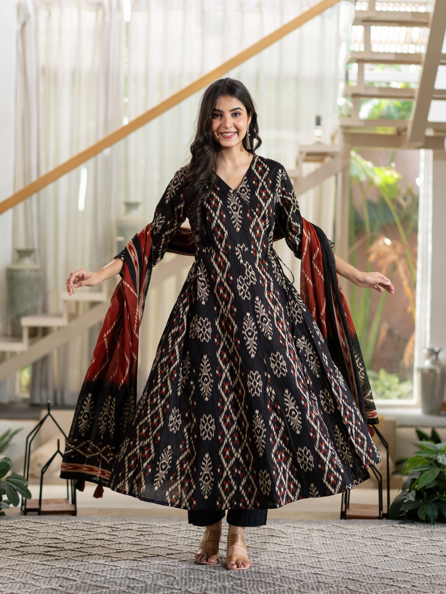 Classic Ikkat Suits with Dupatta