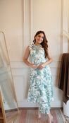 Cream Rayon Floral A-line Coord Set - The Jaipur Studio