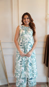 Cream Rayon Floral A-line Coord Set - The Jaipur Studio