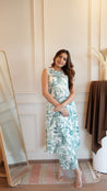 Cream Rayon Floral A-line Coord Set - The Jaipur Studio