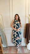 Black Multi Rayon Floral A-line Coord Set - The Jaipur Studio