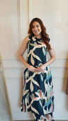 Black Multi Rayon Floral A-line Coord Set - The Jaipur Studio
