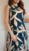 Black Multi Rayon Floral A-line Coord Set - The Jaipur Studio