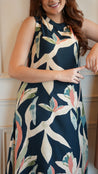 Black Multi Rayon Floral A-line Coord Set - The Jaipur Studio