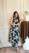 Black Multi Rayon Floral A-line Coord Set - The Jaipur Studio