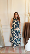 Green Multi Rayon Floral A-line Coord Set