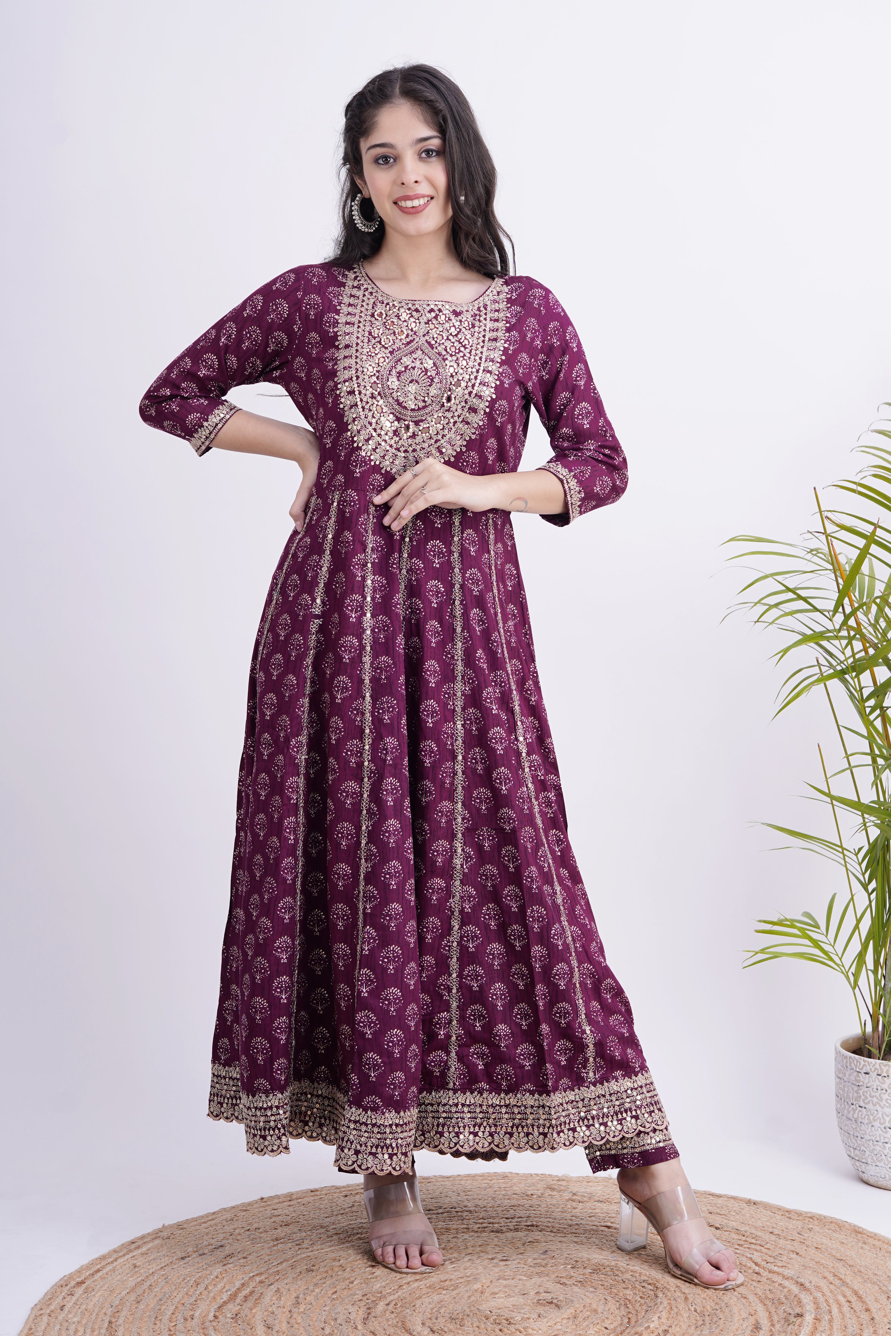 Kiara Rayon Heavy Embroidered Anarkali Set