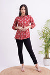 Breathable Rayon Casual Short Top Maroon - The Jaipur Studio