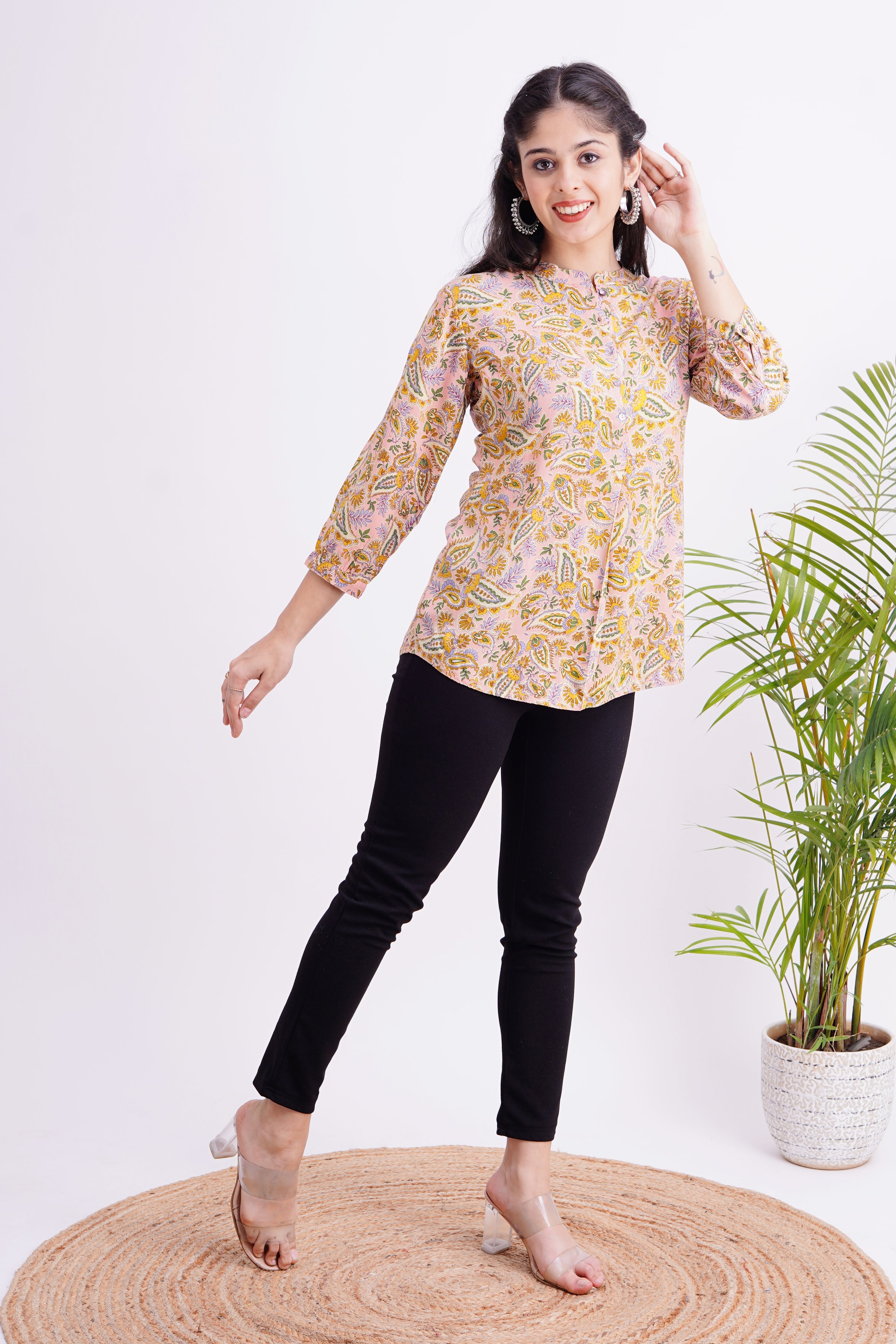 Breathable Rayon Casual Short Top - The Jaipur Studio