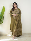 Sanchi Cotton Bandhani Straight Pant Set