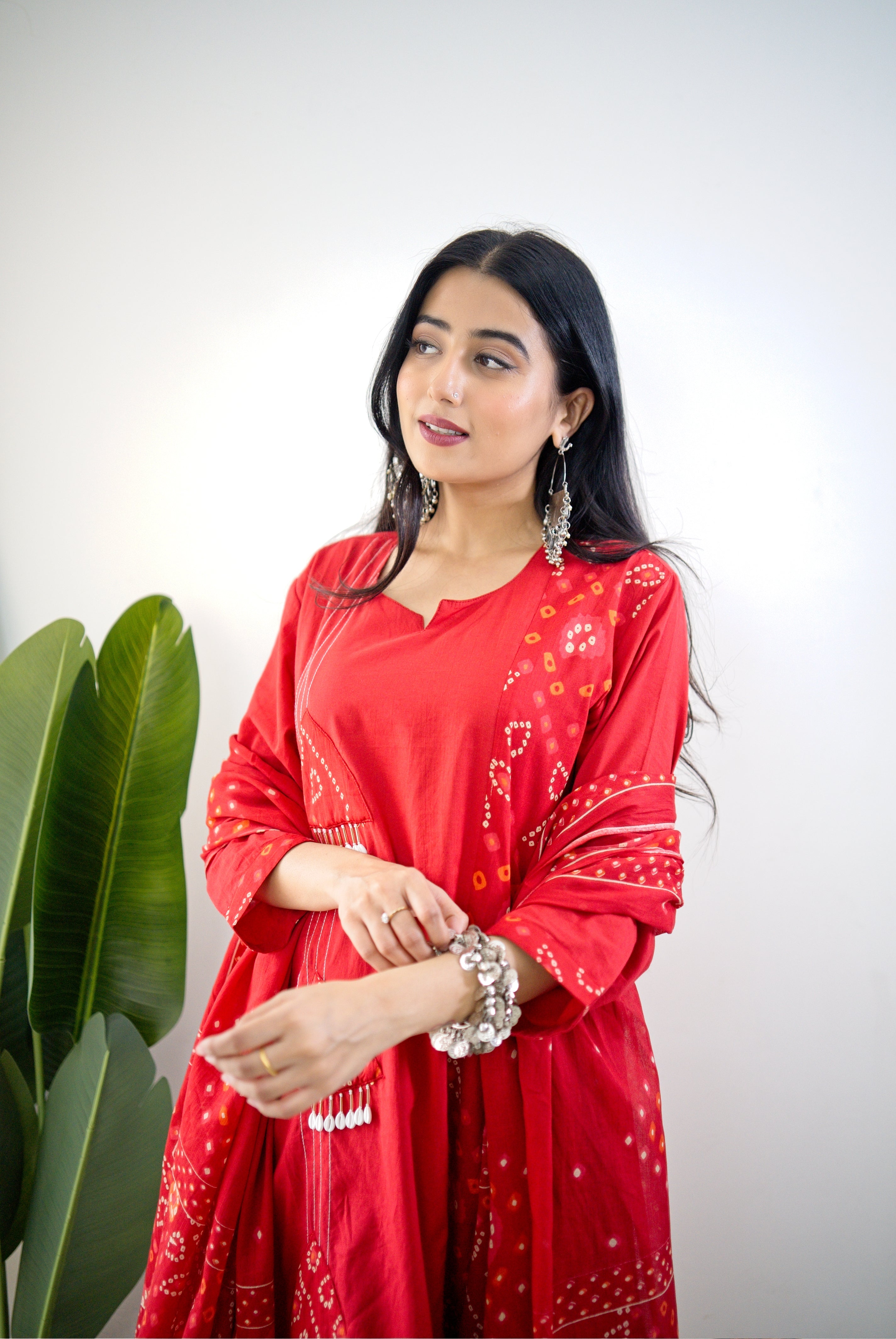 Raha MulCotton Bandhani Hand Detailed Pant Set - The Jaipur Studio