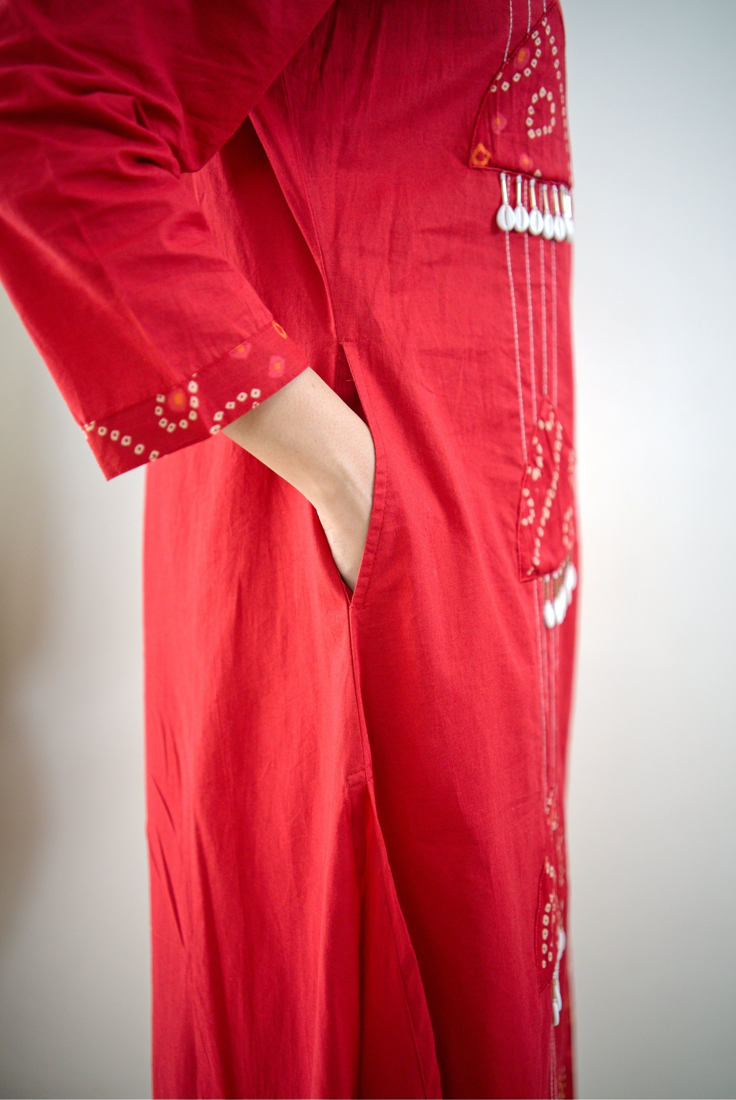 Raha MulCotton Bandhani Hand Detailed Pant Set - The Jaipur Studio
