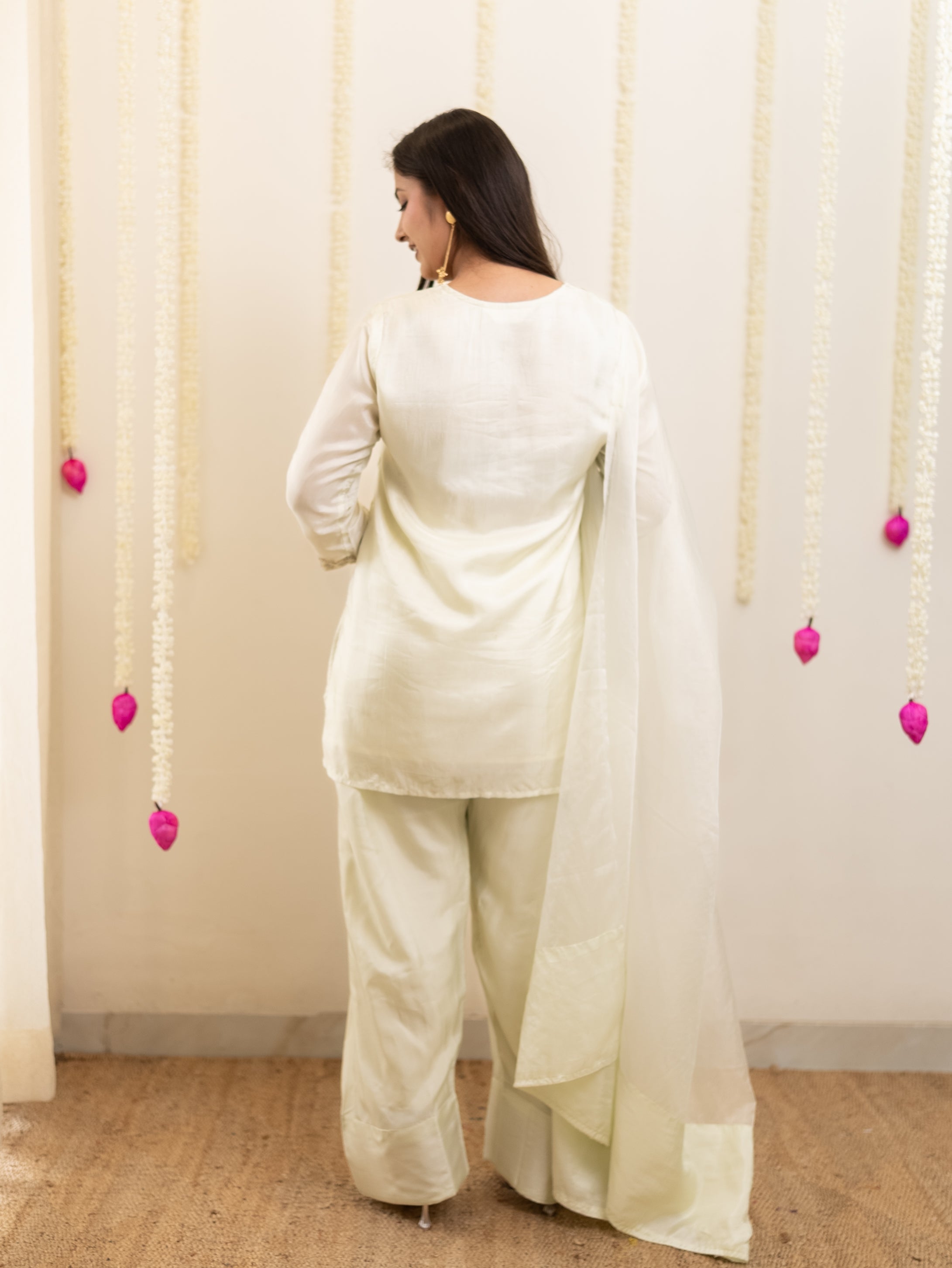 Ruba Offwhite Premium Crepe HandDetailed Farshi Suit