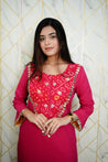 Saafi Cotton Mirror Deatailed Pant Set - The Jaipur Studio