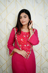 Saafi Cotton Mirror Deatailed Pant Set - The Jaipur Studio