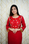 Saafi Cotton Mirror Deatailed Pant Set - The Jaipur Studio