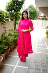 Sahaj Georgette HandEmbroidered Anarkali Set - The Jaipur Studio