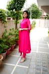 Sahaj Georgette HandEmbroidered Anarkali Set - The Jaipur Studio