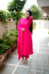 Sahaj Georgette HandEmbroidered Anarkali Set - The Jaipur Studio