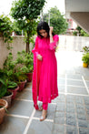 Sahaj Georgette HandEmbroidered Anarkali Set - The Jaipur Studio