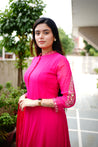 Sahaj Georgette HandEmbroidered Anarkali Set - The Jaipur Studio