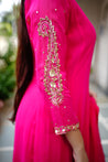 Sahaj Georgette HandEmbroidered Anarkali Set - The Jaipur Studio