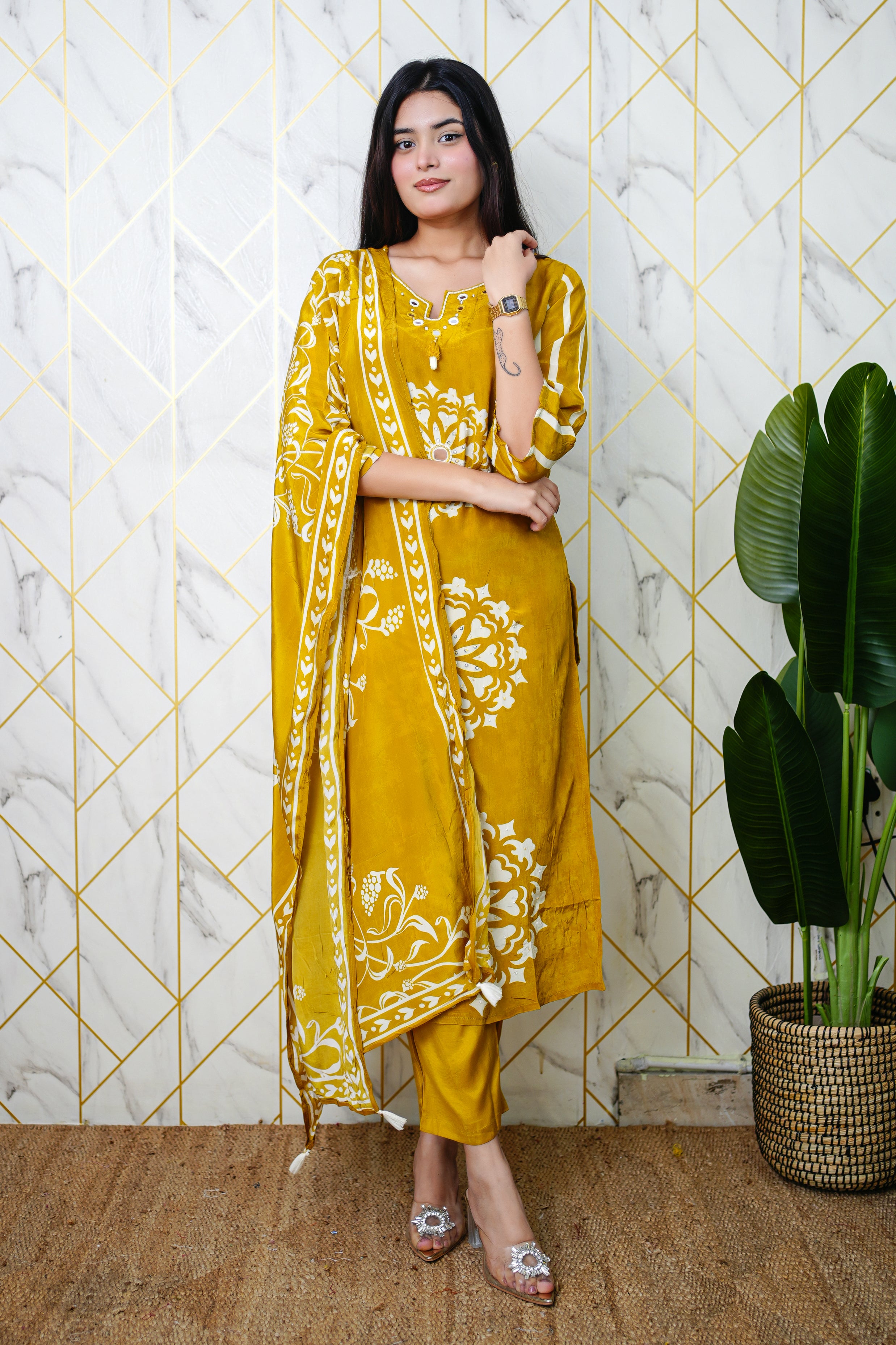 Soha Crepe HandEmbroidered Pant Set
