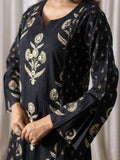 Khwaish Black Premium Cotton Embroidered Dupatta Set