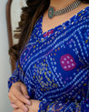 Falguni Bandhani Chiffon Anarkali Set - The Jaipur Studio