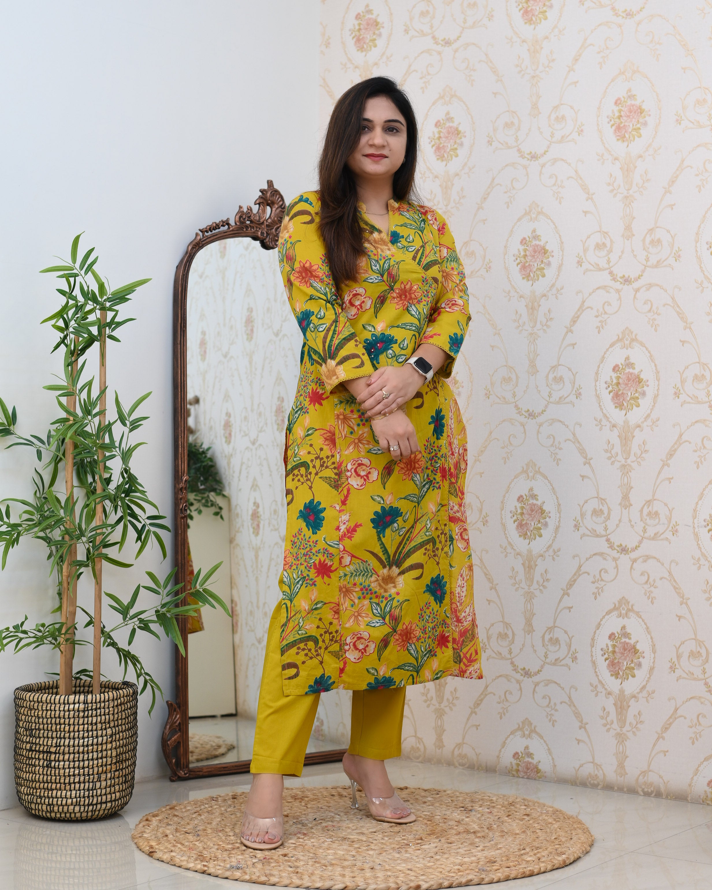 Anushka Casual Angrakha Style Cotton Pant Set