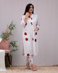 Sara Polka Print Mul Cotton A-line Coord Set