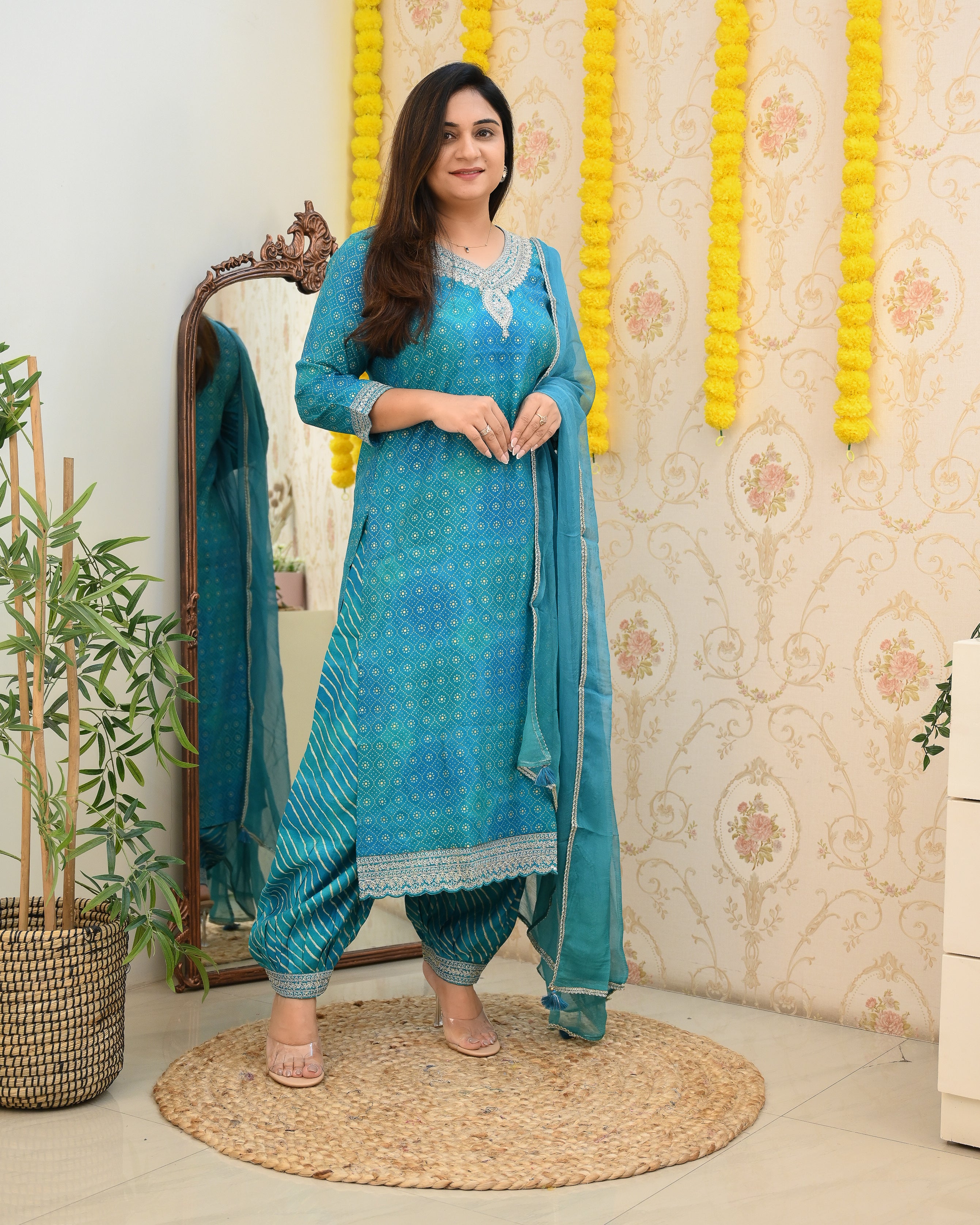 Muslin Heavy Embroidered Afgani Set