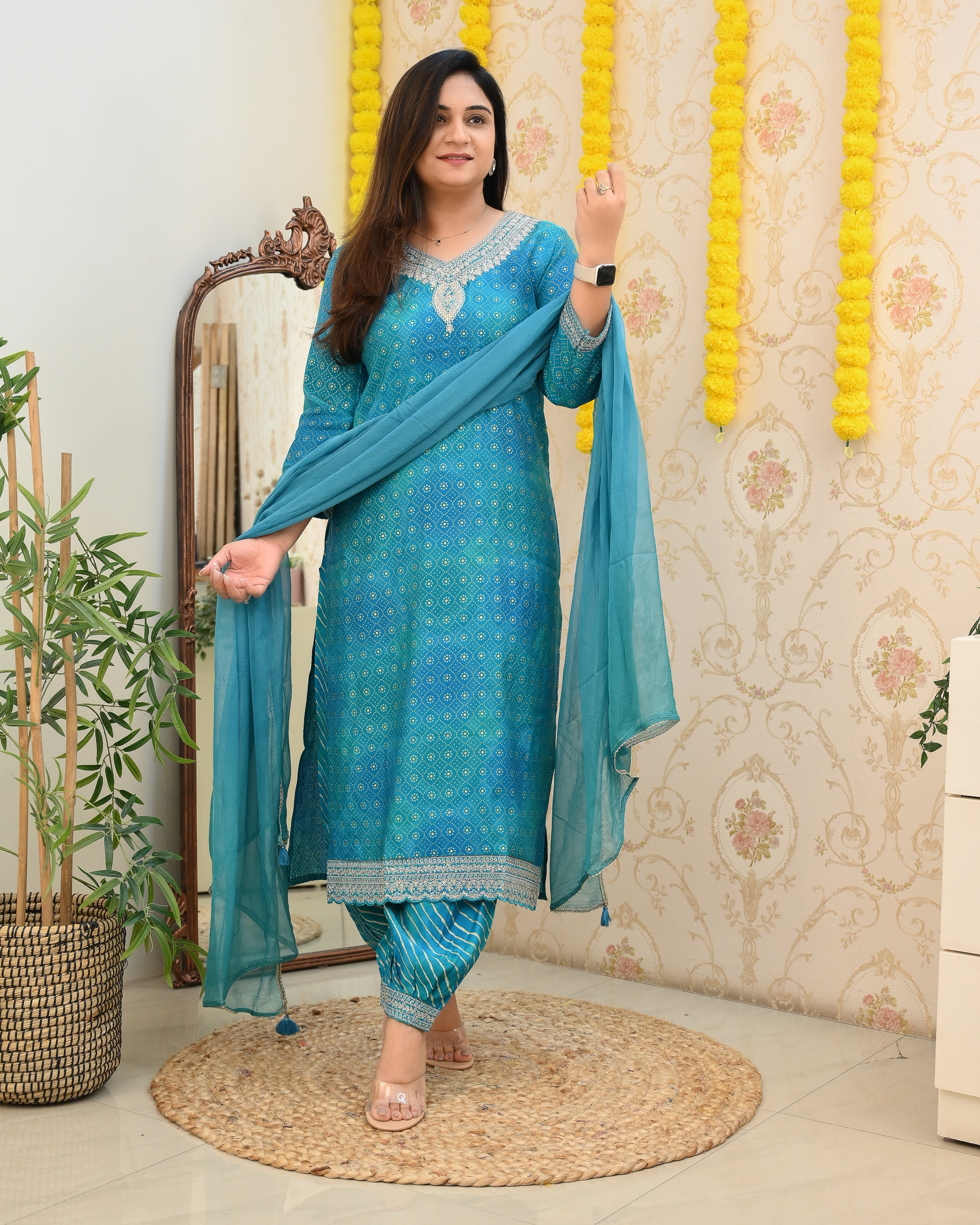 Muslin Heavy Embroidered Afgani Set