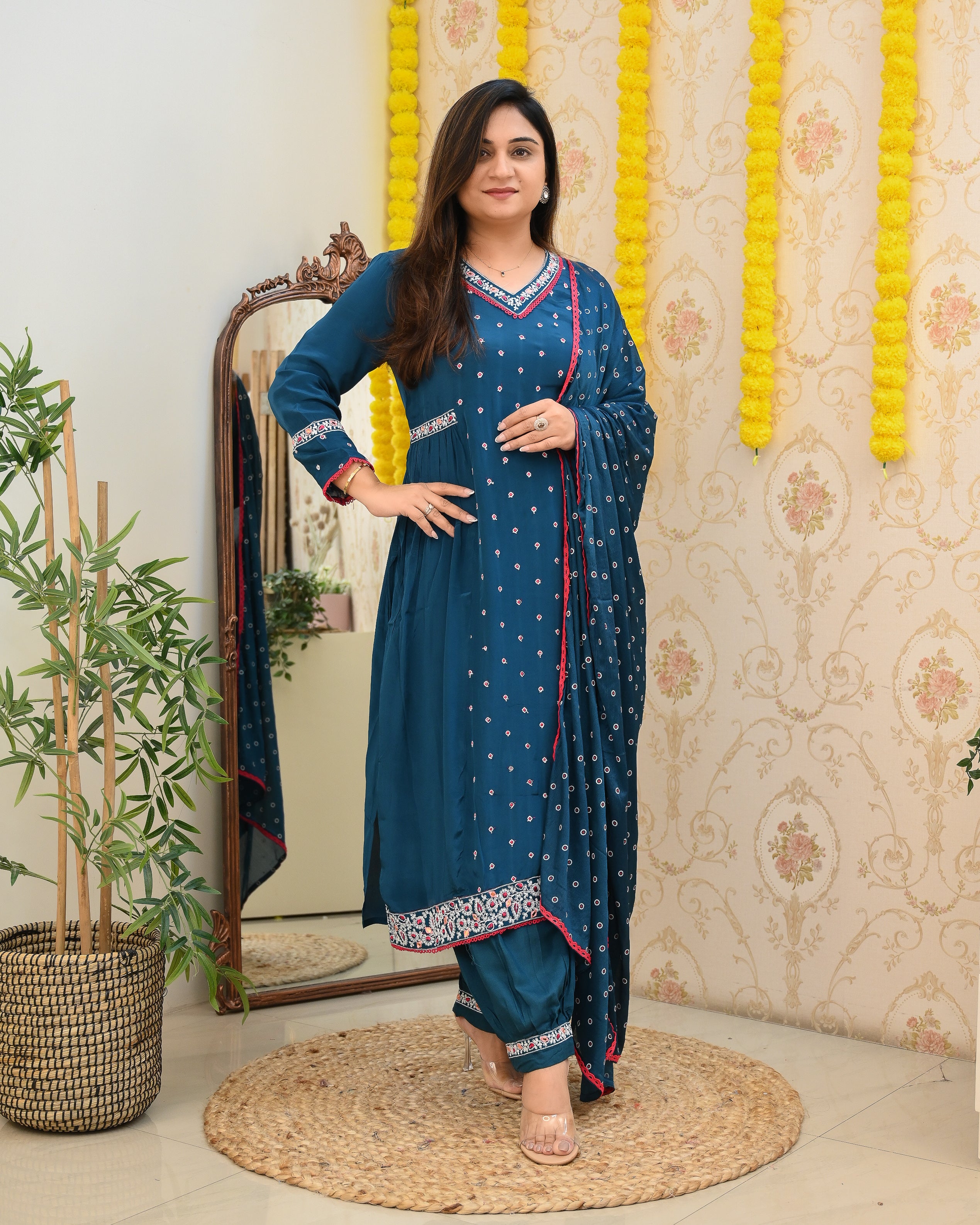 Chinnon Heavy Embroidered Afghani Set