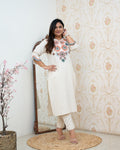 Ziya Cotton Embroidered  Pant Set