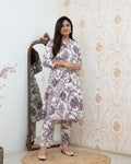 Zaisha Cotton Floral Cotton A-line Coord set