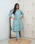 Zaisha Cotton Floral Cotton A-line Coord set