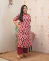 Lasya Ikkat A-line Cotton Coord set - The Jaipur Studio