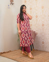Lasya Ikkat A-line Cotton Coord set - The Jaipur Studio
